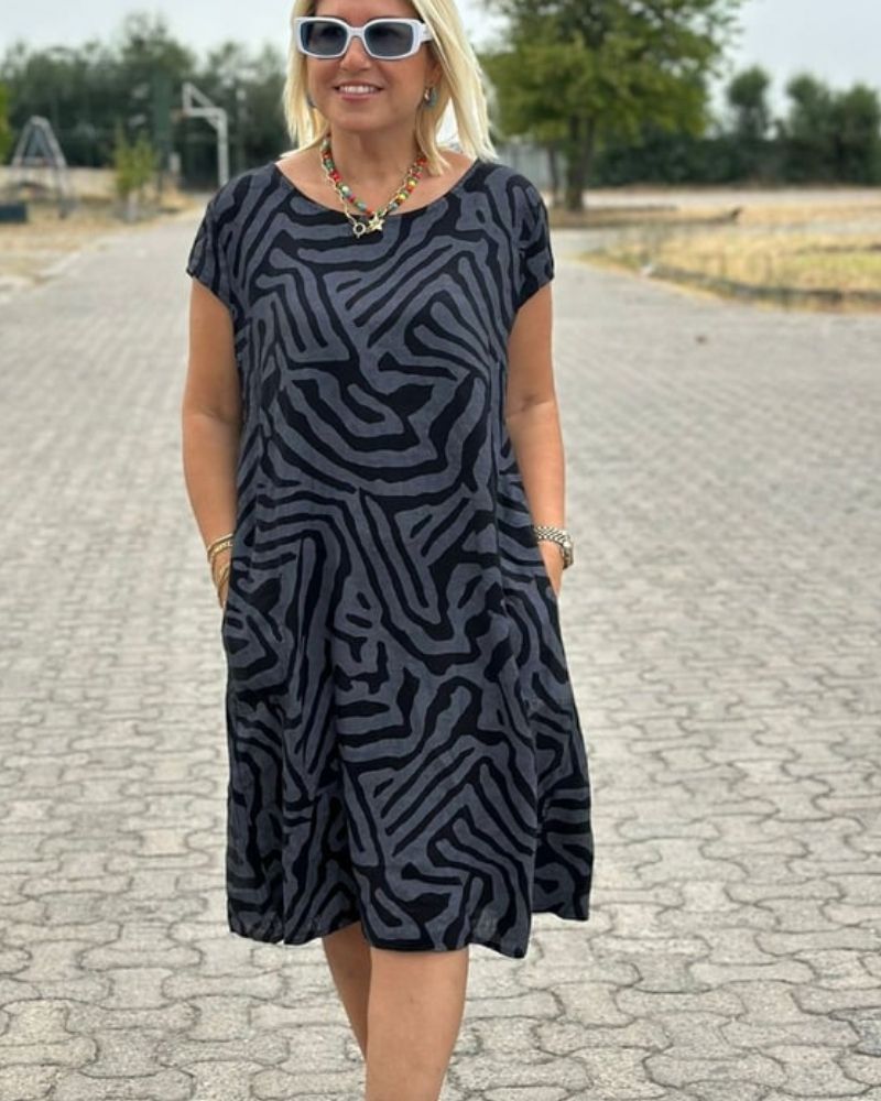 Nylah | Summer Dress With A Round Neck